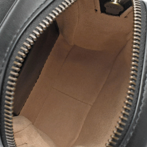 Gucci GG Marmont Mini Shoulder Bag Black Gold Hardware Leather - Picture 5 of 10